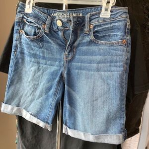Denim Biker/Bermuda shorts like new